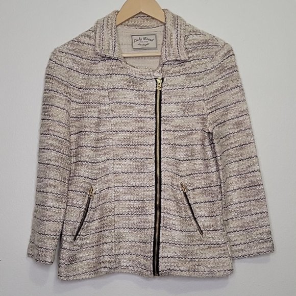 Lucky Brand Tweet Moto Jacket, Size M - Picture 1 of 13